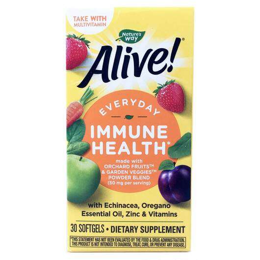 Основне фото товара Nature's Way, Alive! Everyday Immune Health, Підтримка імуніте...