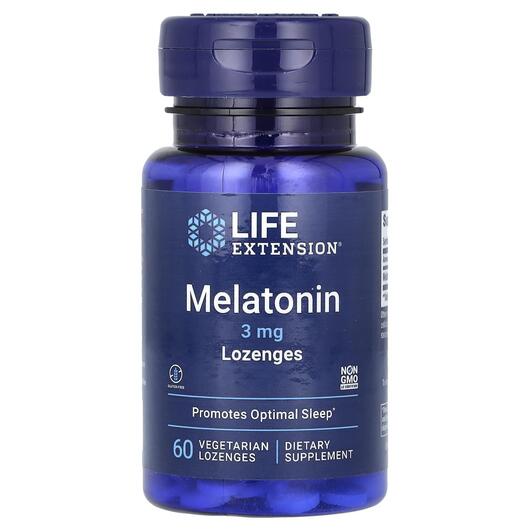 Основное фото товара Life Extension, Мелатонин, Melatonin 3 mg, 60 леденцов