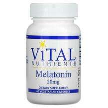 Vital Nutrients, Melatonin 20 mg, Мелатонін, 60 капсул