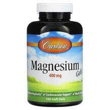 Carlson, Магний, Magnesium Gels 400 mg, 100 капсул