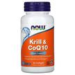 Фото товару NOW, Krill & CoQ10, Убіхінон, 60 капсул