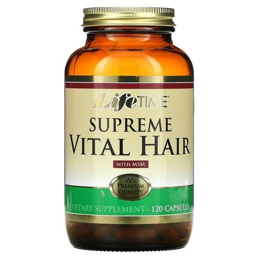 Основне фото товара LifeTime, Supreme Vital Hair with MSM, Шкіра нігті волосся, 12...