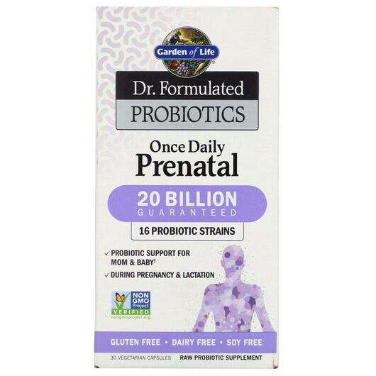 Основне фото товара Garden of Life, Once Daily Prenatal Probiotics, Пренатальні пр...