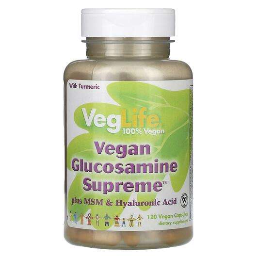 Основне фото товара Vegan Glucosamine Supreme Plus MSM & Hyaluronic Acid, Глюк...