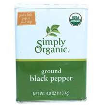 Simply Organic, Ground Black Pepper, Спеції, 113.4 г
