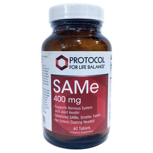 SAMe 400 mg, S-Аденозил-L-метионін, 60 таблеток