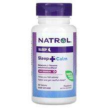 Natrol, Sleep + Calm Raspberry, 60 Tablets