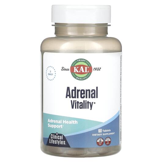 Основне фото товара KAL, Adrenal Vitality, Підтримка наднирників, 60 таблеток
