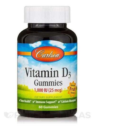 Фото товару Vitamin D3 Gummies 1000 IU 25 mcg Natural Fruit Flavors