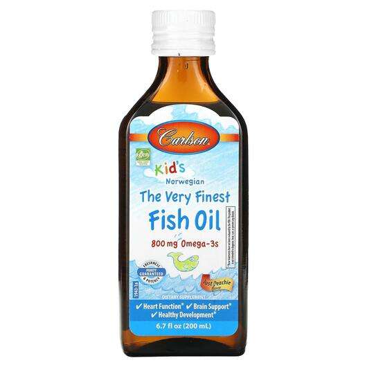 Основне фото товара Carlson, The Very Finest Fish Oil Kids, Риб'ячий жир Омега-3, ...