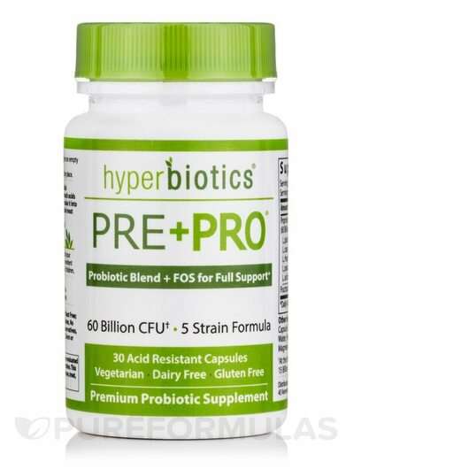 Основное фото товара Пребиотики, PRE+PRO: Advanced Strength Probiotic and Prebiotic...