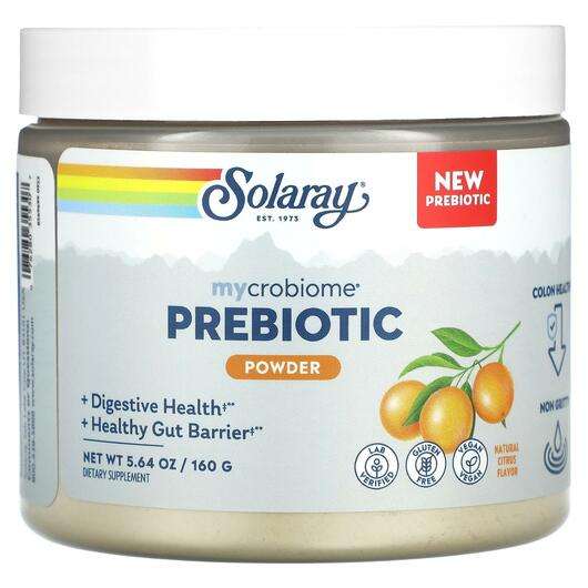Mycrobiome Prebiotic Powder Natural Citrus, Пребіотики, 160 г