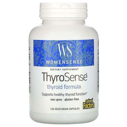 Основне фото товара Natural Factors, WomenSense ThyroSense Thyroid Formula, Підтри...
