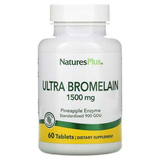 Основне фото товара Natures Plus, Bromelain Supplement 1500 Ultra Maximum Potency,...