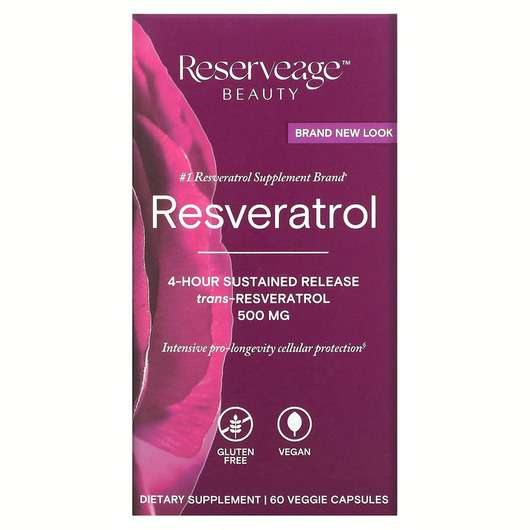 Resveratrol 500 mg, Ресвератрол 500 мг, 60 капсул