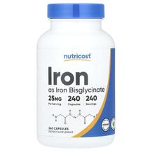 Iron 25 mg Железо Nutricost 240 капсул