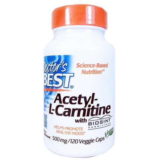 Acetyl-L-Carnitine, Ацетил-L-карнітин 500 мг, 120 капсул