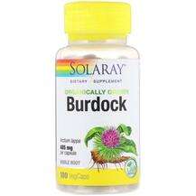 Solaray, Burdock 485 mg, Лопух 485 мг, 100 капсул