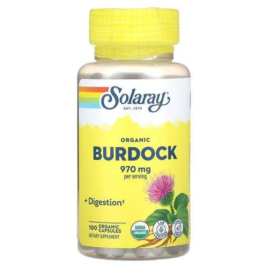 Основне фото товара Solaray, Burdock 485 mg, Лопух 485 мг, 100 капсул