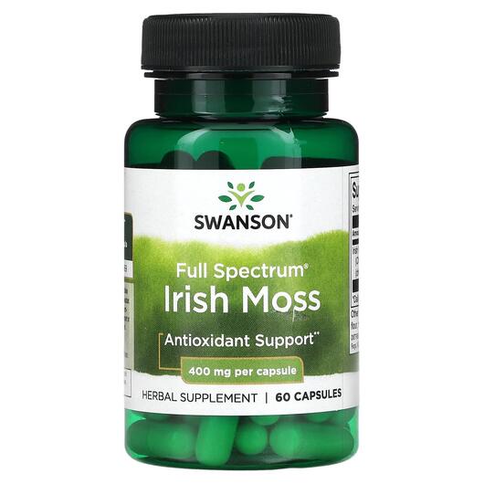 Основне фото товара Full Spectrum Irish Moss 400 mg, Ірландський морський мох, 60 кап