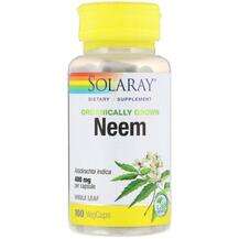 Solaray, Neem 400 mg, Ніім 400 мг, 100 капсул