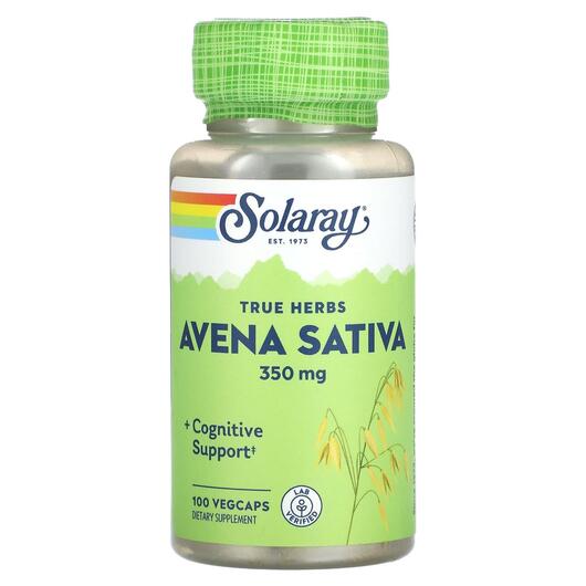 Основное фото товара Овёс посевной, True Herbs Avena Sativa 350 mg, 100 Vegcaps