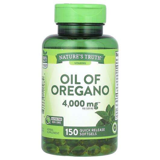 Основне фото товара Nature's Truth, Vitamins Oil Of Oregano 2000 mg, Олія оре...