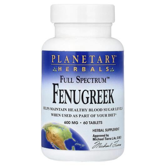 Основное фото товара Пажитник, Full Spectrum Fenugreek 600 mg, 60 таблеток