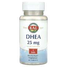 KAL, DHEA 25 mg, 60 Tablets