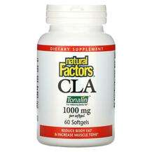 Natural Factors, CLA 1000 мг, CLA 1000 mg 60, 60 капсул