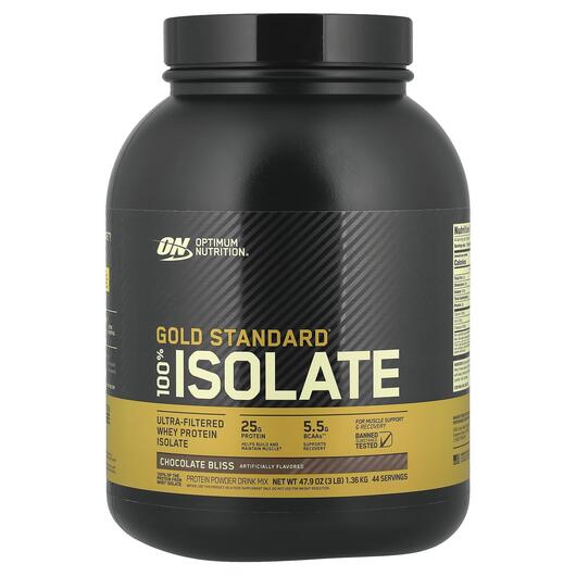 Основне фото товара Gold Standard 100% Isolate Chocolate Bliss, Протеїн Ізолят, 1.36 