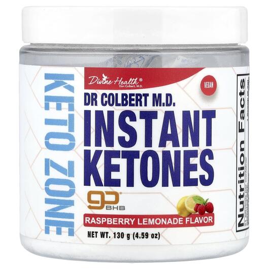 Основне фото товара Dr. Colbert M.D. Keto Zone Instant Ketones Raspberry, Контроль ва