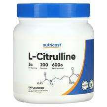 Nutricost, L-Citrulline Unflavored, L-Цитруллін, 600 г