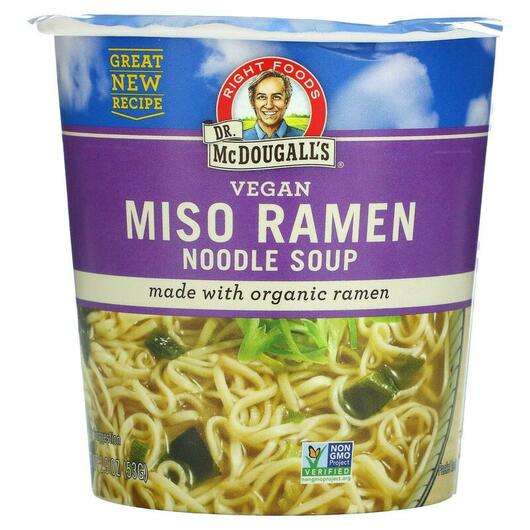 Dr. McDougall's Vegan Miso Ramen Noodle Soup 1, Лапша, 53 г