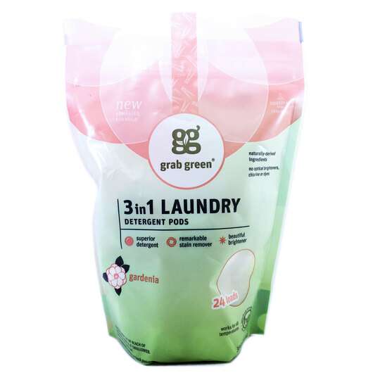 3-in-1 Laundry Detergent Pods Gardenia 24 Loads 38, 3-в-1 пральний порошок Gardenia 24 завантаження, 384 г
