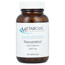 Metabolic Maintenance, Ресвератрол, Resveratrol with Piperine ...