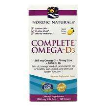 Nordic Naturals, Complete Omega D3 1000 mg, Омега-3 + D3 Лимон...
