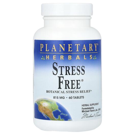Основне фото товара Planetary Herbals, Stress Free, Підтримка стресу, 60 таблеток