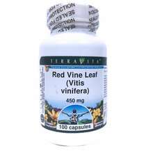 TerraVita, Red Vine Leaf 450 mg, Екстракт листя червоного вино...