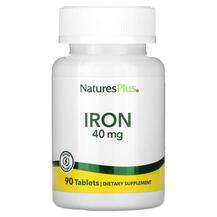 Залізо Iron 40 mg Natures Plus 90 таблеток