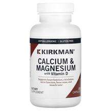 Kirkman, Calcium & Magnesium with Vitamin D, Вітамін D, 12...