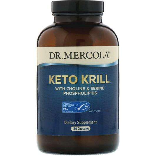 Основне фото товара Dr. Mercola, Keto Krill, Фосфоліпіди, 180 капсул