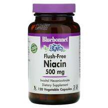 Bluebonnet, Ниацин 500 мг, Niacin 500 mg, 120 капсул