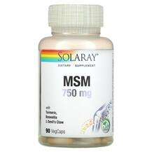 Solaray, MSM 750 mg, 90 VegCaps