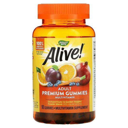 Основне фото товара Alive! Multi-Vitamin Adult Gummies Fruit Flavors, Вітамін А Ре...