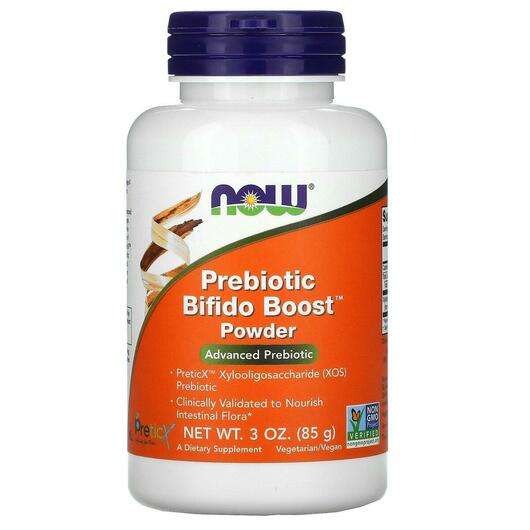 Основне фото товара Now, Prebiotic Bifido Boost Powder, Біфідобактерії, 85 г