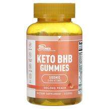 Real Ketones, Keto BHB Gummies Oolong Peach 500 mg, 30 Gummies