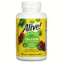 Nature's Way, Alive! Bone Support Calcium, Кальцій, 180 таблеток