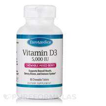 EuroMedica, Vitamin D3 5000 IU Chewable Mixed Berry, Вітамін D...