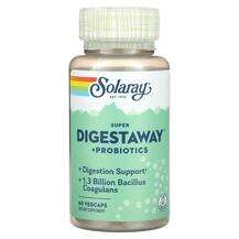 Solaray, Пробиотики, Super Digestaway + Probiotics, 60 капсул